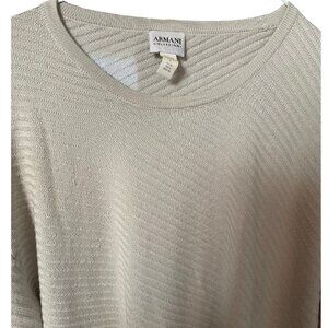 Armani Collezioni Light Gray Sweater. Size: X Large.